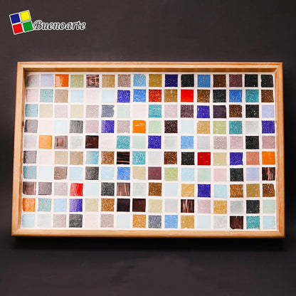 2cm (3/4") Square Vitreous Glass Mosaic Tiles for Crafts Bulk, 1 LB Colorful Mix Quartz Glass Tiles for DIY Art Crafts Kit Adult Kids and Home Deco (Skin Tones Mix)