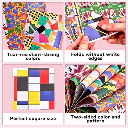 Modern Art Patterned Origami Paper (50 Count)