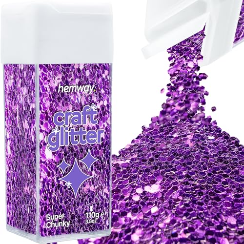 Craft Glitter Shaker Purple 110g Super Chunky (3.88014 Ounce)