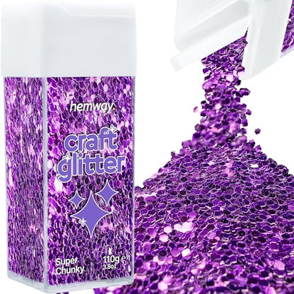 Craft Glitter Shaker Purple 110g Super Chunky (3.88014 Ounce)