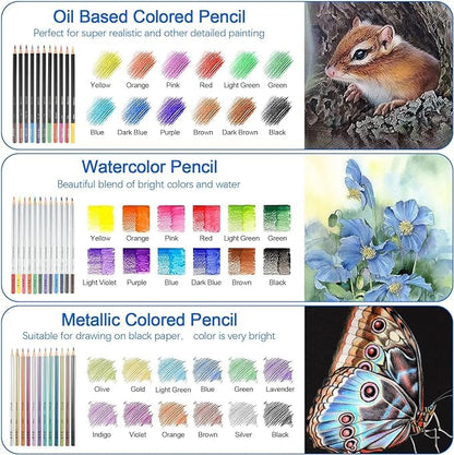80PCS Drawing Set Sketching Kit