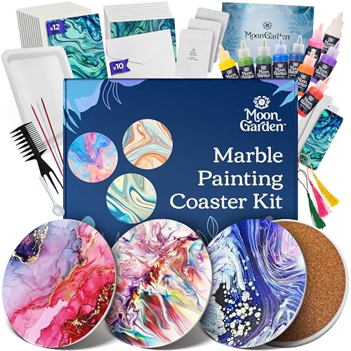 MoonGarden Marble Painting Coaster kit