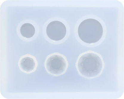 FUNSHOWCASE Mini Jewelry Cut Diamonds and Flat Round Resin Epoxy Silicone Mold