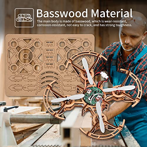 Diy Mini Wooden Drone RC Quadcopter Building Kits for Kids or Beginner
