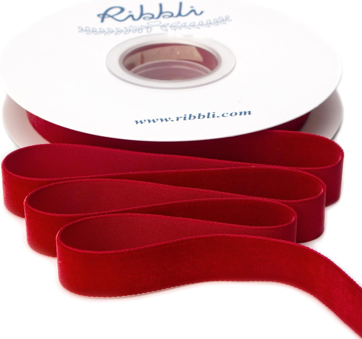 Ribbli Polyester Dark Red Velvet Ribbon,5/8 Inches Continuous10-Yard Spool,Christmas Ribbon for Gift Wrapping,Floral Bouquets, Home Decor - Crafty Corner