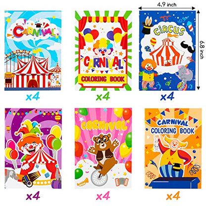 24pcs Carnival Coloring Books for Kids