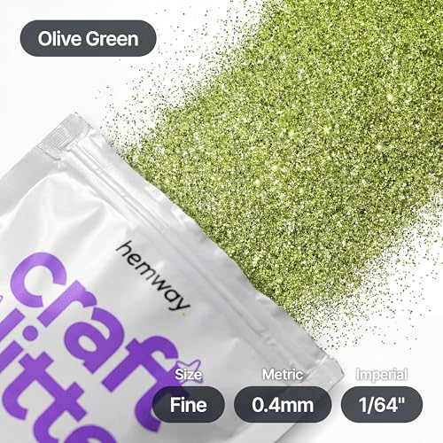 Craft Glitter Olive Green 100g Fine Glitter (3.5 Ounce)