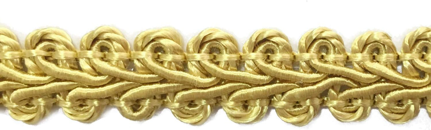 BEL AVENIR Braid Trim 1/2 inch 13.6 Yards French Gimp Basic Sewing Polyester DIY Crafts Costume Home Decorative (Gold) - Crafty Corner