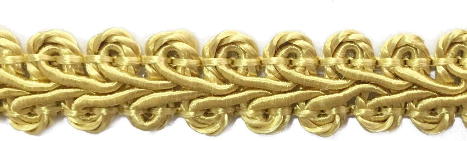 BEL AVENIR Braid Trim 1/2 inch 13.6 Yards French Gimp Basic Sewing Polyester DIY Crafts Costume Home Decorative (Gold) - Crafty Corner