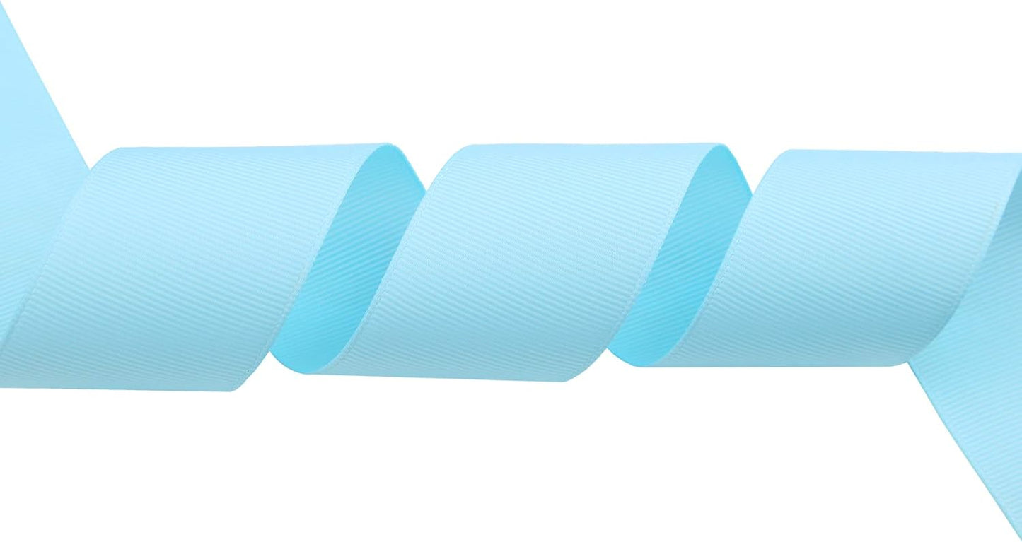 ITIsparkle 11/2" Inch Grosgrain Ribbon 25 Yards-Roll Set for Gift Wrapping Cake Decoration Party Favor Hair Braids Hair Bow Baby Shower Decoration Floral Arrangement Craft Supplies, Light Blue Ribbon - Crafty Corner