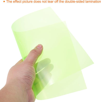 uxcell 4Pcs A4 Gel Light Lighting Filter Overlay Transparent Color Correction Plastic Vinyl PVC Sheets Photography Television Fluorescent Yellow,0.2mm