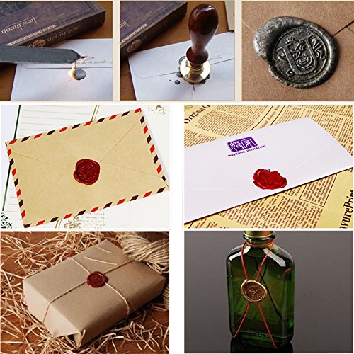 10Pcs Multi Color Sealing Wax Sticks with Wicks for Wax Seal Stamp (10 Count)