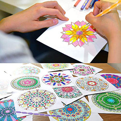 19pcs Mandala Dotting Tools Set Pen Dotting Tools Mandala Stencil Ball Stylus Paint Tray for Painting Rocks (58 Count)