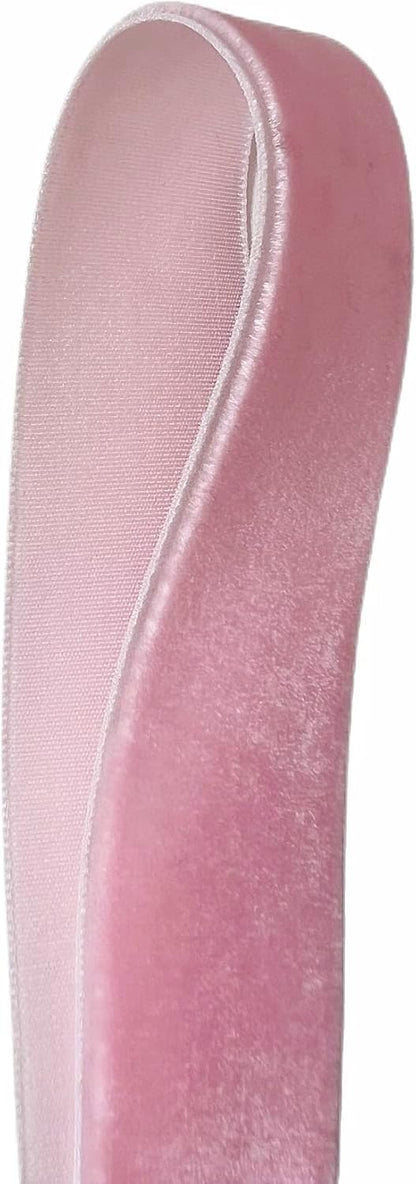 Velvet Ribbon, 1 1/2-Inch by 25-Yard Spool (Pink) - Crafty Corner