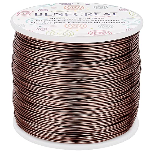 20 Gauge 770FT Brown Aluminum Wire Anodized Jewelry Craft Making Beading Floral Colored Aluminum Craft Wire for Jewelry Craft (770 Foot)