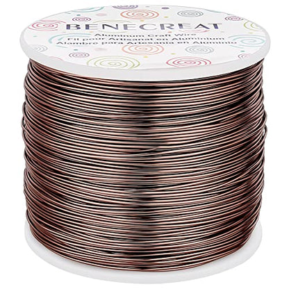 20 Gauge 770FT Brown Aluminum Wire Anodized Jewelry Craft Making Beading Floral Colored Aluminum Craft Wire for Jewelry Craft (770 Foot)
