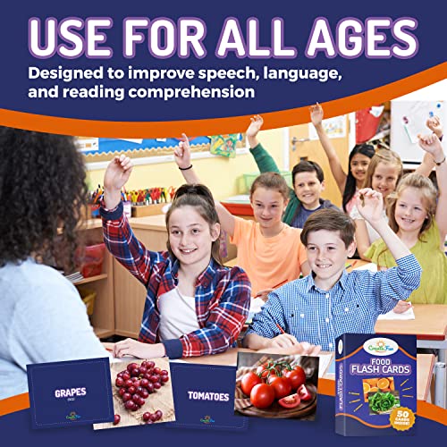 50 Food Double Sided Educational Learning Picture Flash Cards