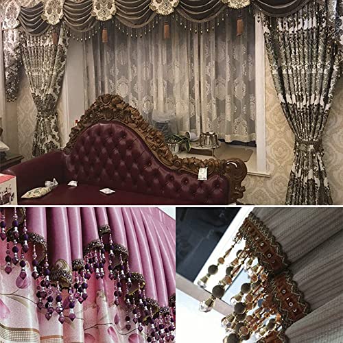 3yards Beading Fringe Trimming Long Beads Tassel Curtain Trim Ribbon Trim for Cover Edge Decorative