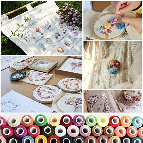 Sewing Thread 100 Colors Sewing Machine and Hand Stitching Polyester for Hand Stitching