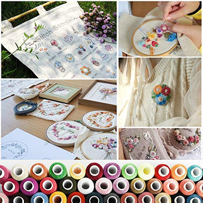 Sewing Thread 100 Colors Sewing Machine and Hand Stitching Polyester for Hand Stitching