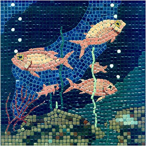 Mosaic Art Kit Square 7inch 20cm Fish 3 (1500 Count)