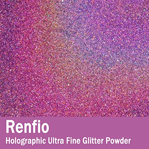 Holographic Ultra Fine Pinkish Glitter Powder Metallic Resin Glitter