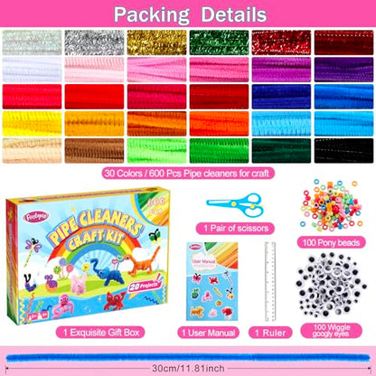 800pcs Pipe Cleaners Crafts Kit