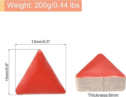 MECCANIXITY 200g Ceramic Mosaic Tiles for Crafts Bulk, Triangle Red Ceramic Tiles for Mosaic Kits Garden Stepping Stone Cup Mat