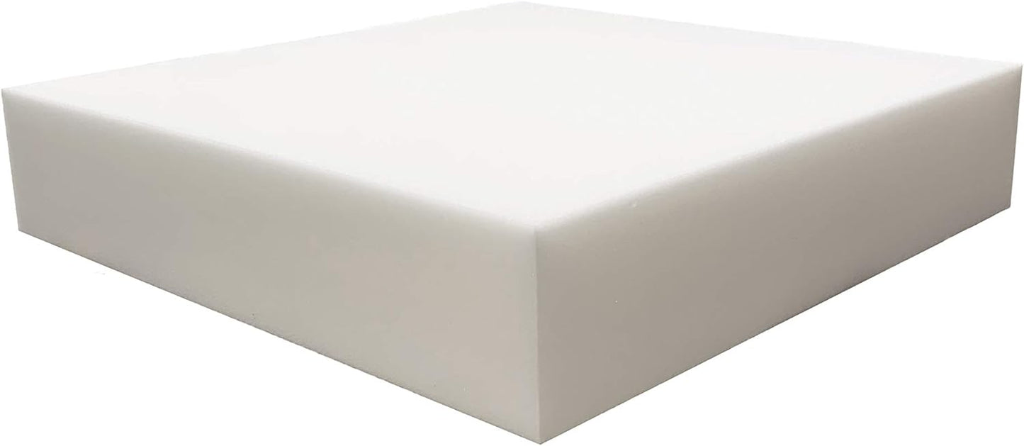 FoamRush 4" H x 24" W x 24" L Upholstery Foam Cushion High Density (Square Foam for Dining Chairs, Chair & Wheelchair Seat Cushion Replacement) - Crafty Corner