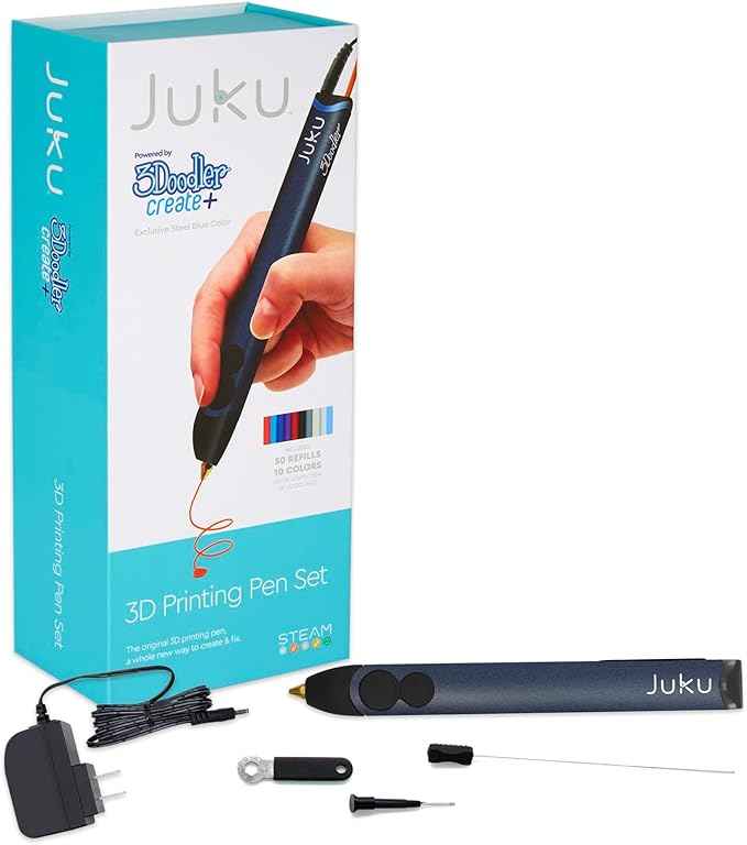 Juku™ 3Doodler Create+ 3D Printing Pen, Steel Blue