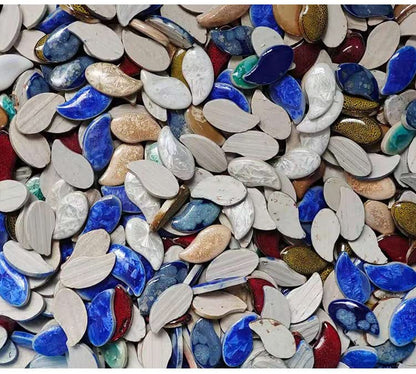 500g 1.1lb Random Color Irregular Ceramics Mosaic Tiles