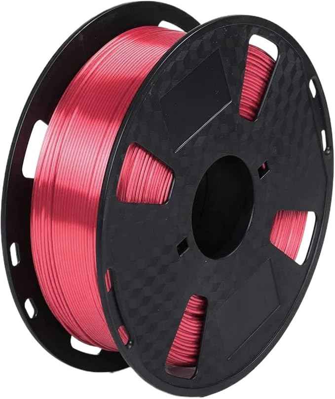 Red Silk PLA 3D Filament 1.75mm, 500g/1Kg Options, Silky Shine, Compatible for 3D Printers & 3D Pens(Young red 500g)