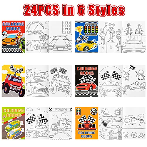24pcs Race Car Coloring Books Bulk for Kids Party Favors (24 Count)