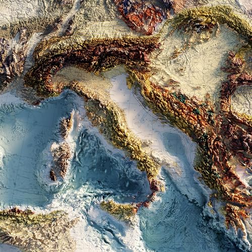 Carte Tectonique Internationale De L’Europe 1962 Shaded Relief Map
