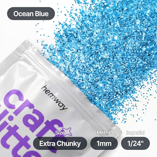 Craft Glitter Ocean Blue 100g Extra Chunky Glitter (3.5 Ounce)