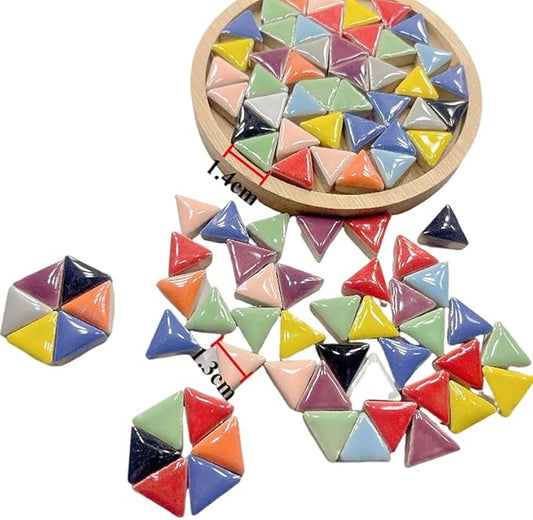 PINUO&KE 0.99 lb Mosaic Tiles for Crafts Bulk, Mosaic Ceramics Pieces for Garden Crafts Kits DIY Mosaic Art Decor