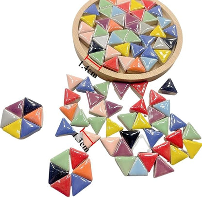 PINUO&KE 0.99 lb Mosaic Tiles for Crafts Bulk, Mosaic Ceramics Pieces for Garden Crafts Kits DIY Mosaic Art Decor