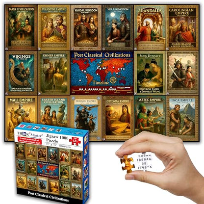 Colorful Post Classical Civilization 1000 Pieces Large Format Jigsaw Puzzle
