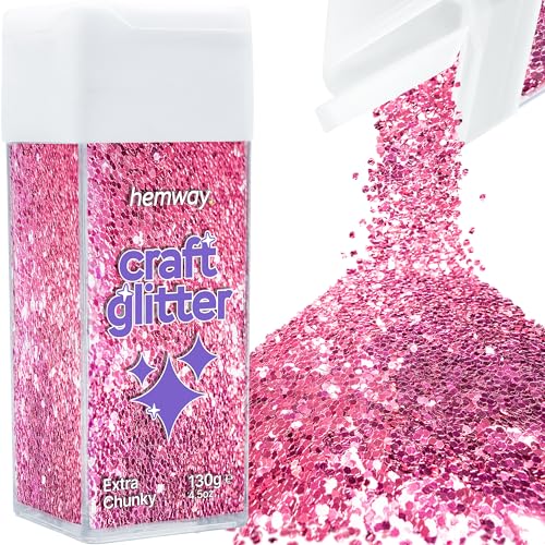 Craft Glitter Shaker Rose Pink 130g Extra Chunky (3.8 Ounce)
