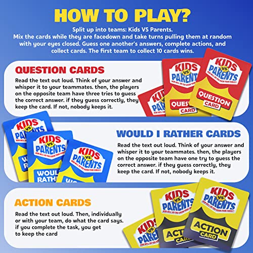 Kids VS Parents Family Card Game