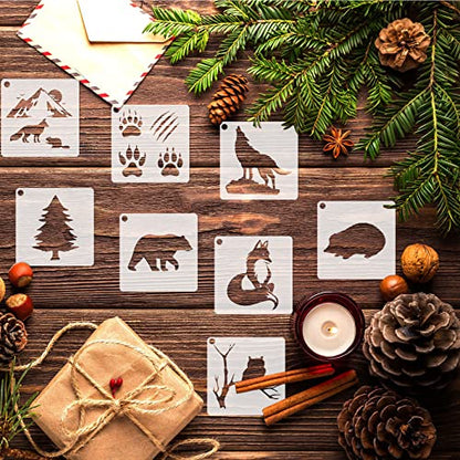 Small Stencils for Painting on Wood Burning Reusable (65 Count)