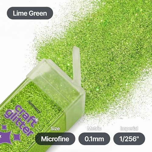 Craft Glitter Shaker Lime Green 130g Microfine (3.8 Ounce)