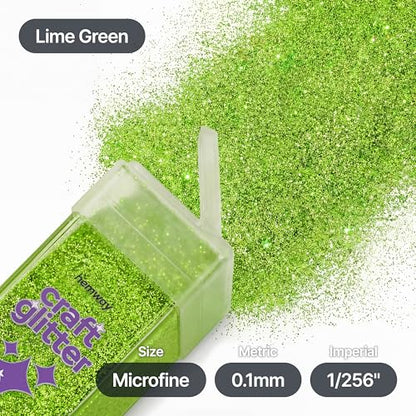 Craft Glitter Shaker Lime Green 130g Microfine (3.8 Ounce)