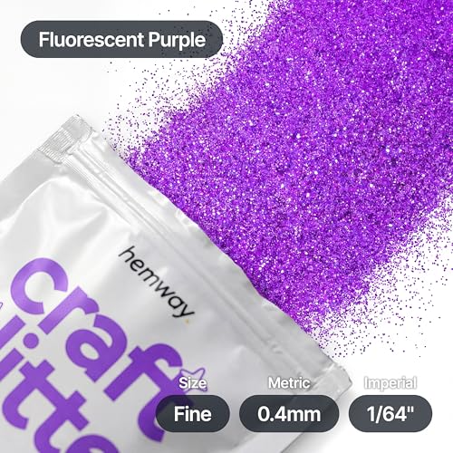 Craft Glitter Fluorescent Purple 100g Fine Glitter (3.5 Ounce)