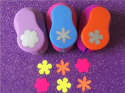 Fascola 3PCS Different Beautiful Flowers Shape 1 inch Craft Punch Set Scrapbook DIY Paper Cutter EVA Foam Hole Punches 1 - Crafty Corner