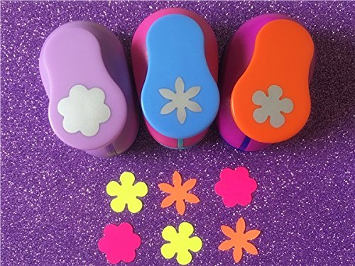 Fascola 3PCS Different Beautiful Flowers Shape 1 inch Craft Punch Set Scrapbook DIY Paper Cutter EVA Foam Hole Punches 1 - Crafty Corner