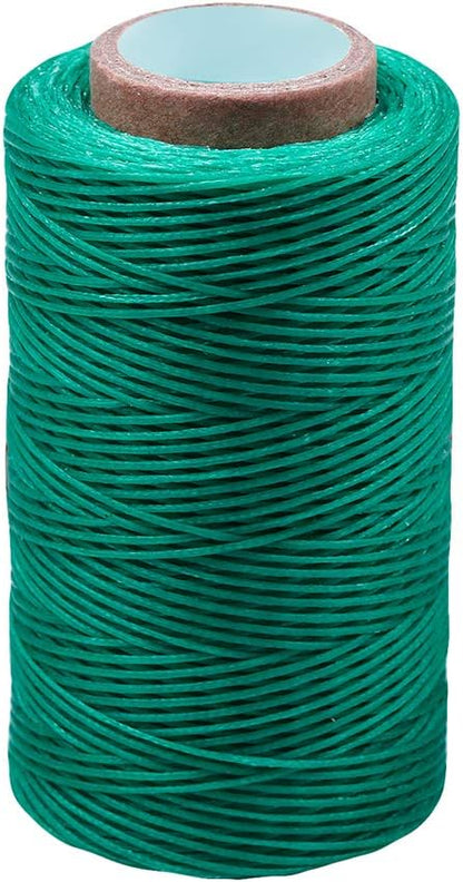 284 Yards Waxed Thread, 210D Heavy Duty Wax Thread for Leather Sewing, Upholstery Thread, 0.8mm Flat Waxed Thread for Bookbinding/Shoe Repairing/Leather Projects