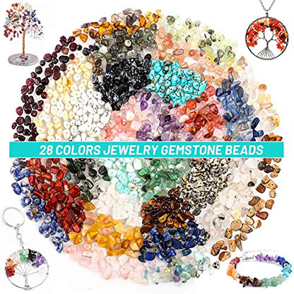 Jewelry Making Kits for Adults Women with 28 Colors Crystal Beads