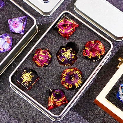 The Eye of Mystery Liquid Core DND Dice Set