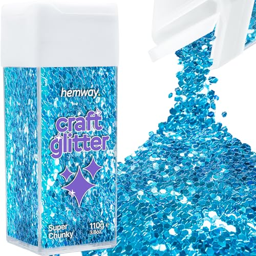 Craft Glitter Shaker Ocean Blue 110g Super Chunky (3.9 Ounce)